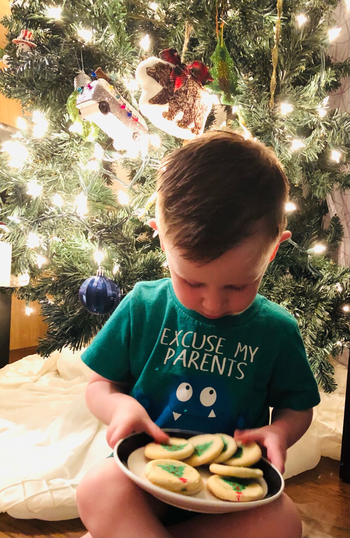 Eating Christmas cookies